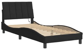 Giroletto con luci led nero 90x200 cm in velluto