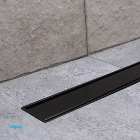 Canalina Di Scarico a Pavimento Piastrellabile 45 Cm "Primo Compact Line" Nero