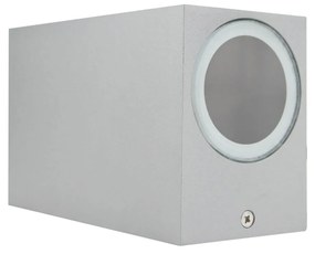 Applique Rettangolare Bidirezionale IP65 - GU10 Grigio
