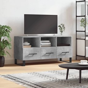 Mobile porta tv grigio cemento 102x36x50 cm legno multistrato