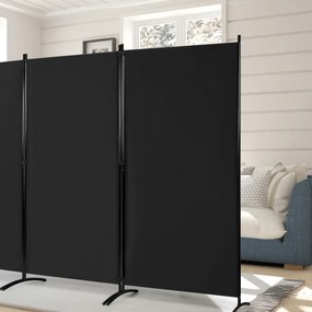 Costway Divisore con 3 pannelli per casa ufficio, Separatore pieghevole con cardini durevoli 260x183cm