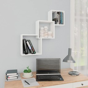 Mensole A Muro Cubiche Bianche 68x15x68 Cm Legno Multistrato /