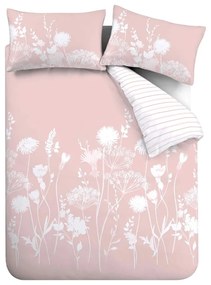 Set copripiumino e federa bianco e rosa per letto matrimoniale e per letto esteso 230x220 cm Meadowsweet Floral – Catherine Lansfield