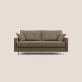 Megan divano letto matrimoniale in microfibra smacchiabile T11 marrone