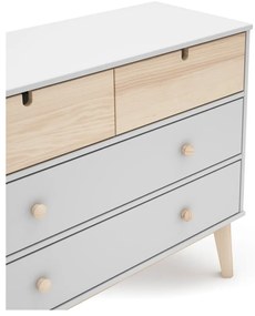 Cassettiera bassa bianca per bambini 100x81 cm Estefania - Marckeric