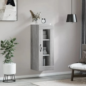 Mobile A Parete Grigio Sonoma 34,5x34x90 Cm /