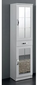 Colonna multiuso CRYSTAL bianco con specchi