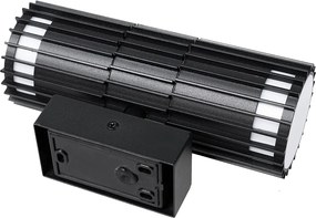 Applique da parete da esterno di design nera 2 luci IP44 - Boris