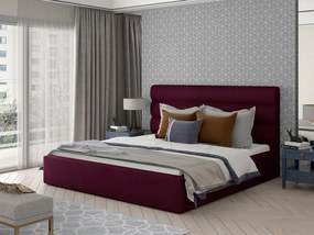 Letto matrimoniale con box contenitore Provenza - 160 x 200 cm , Tessuto porpora