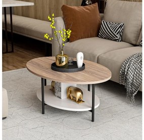 Tavolino ELIS 36x90 cm quercia/bianco