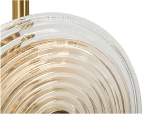 Lampada da terra dorata con paralume in vetro (altezza totale 170 cm) Venice – Mauro Ferretti