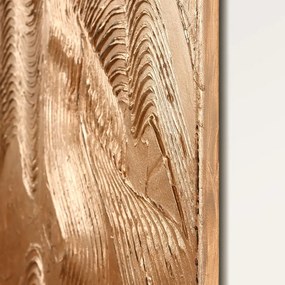 Quadro dipinto a mano 88x118 cm Metallic Brown - Malerifabrikken