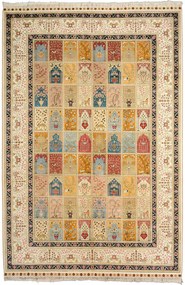 Ghom Tappeto 280 x 190 Beige (Cina) Annodato A Mano