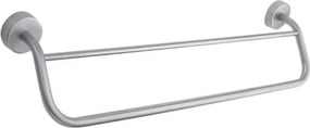 Kamalu - Porta salviette barra doppia 60 cm in acciaio inox satinato | Monde-S