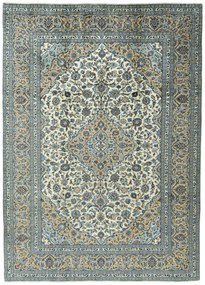 Kashan Tappeto 250x350 Beige (Iran) Annodato A Mano