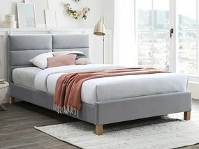 Letto Sierra Velvet grigio chiaro – 120x200 cm