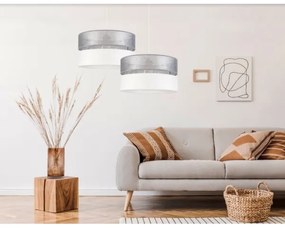 Lampadario su filo LIMA 1xE27/60W/230V argento/bianco