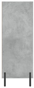 Scaffale Grigio Cemento 69,5x32,5x90 cm in Legno Multistrato