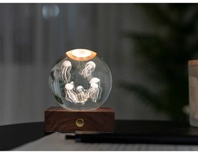 Decorazione luminosa marrone scuro con ricarica USB Amber – Gingko