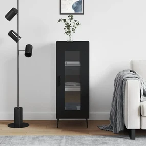 Credenza Nero 34,5x34x90 Cm İn Legno Multistrato /