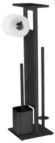 WENKO 71558800 - Set WC DEBAR 21x70,5 cm acciaio inox/nero