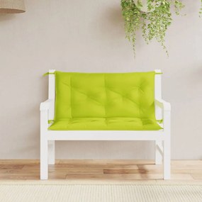 Cuscini Per Panca 2 Pz Verde Intenso 100x50x7 Cm Tessuto Oxford /