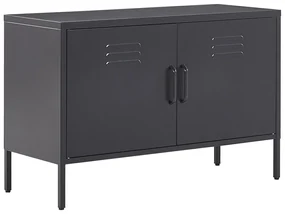 Credenza metallo nero 40 x 100 cm URIA Beliani