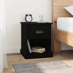 Comodino Nero 39x39x47,5 Cm İn Legno Multistrato /