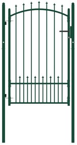 Cancello Per Recinzione Con Punte İn Acciaio 100x150 Cm Verde /