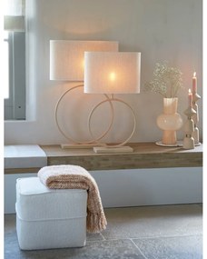 Pouf beige 40x40 cm Kiki - Light &amp; Living