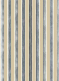 Josephine Munsey Carta da parati Kemble Stripe - Chute Blue/ Shell/ Cliffwell Stone