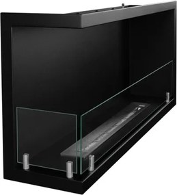 Camino a bioetanolo da incasso ad angolo biocamino angolare 90x45 cm SUTRI 90 SX