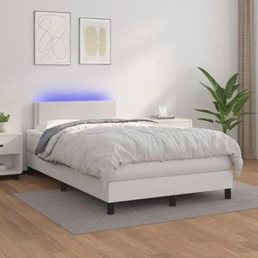 Giroletto Molle Con Materasso E Led Bianco 120x200cm Similpelle /