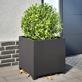 Fioriera Da Giardino Nera 50x50x50 Cm İn Acciaio /