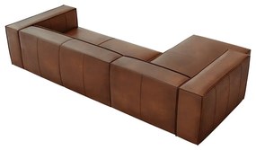 Divano angolare in pelle marrone cognac (angolo sinistro) Madame - Windsor &amp; Co Sofas