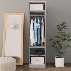 Armadio grigio cemento 50x50x200 cm in truciolato