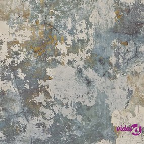 DUTCH WALLCOVERINGS Carta da Parati Cemento Grigio e Verde