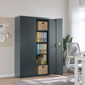 Armadio Classificatore Antracite 105x40x180 Cm İn Acciaio /