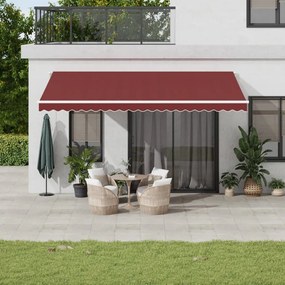 Tenda Da Sole Retrattile Automatica Con Led Bordò 500x350 Cm /