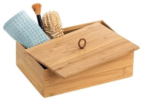 Scatola di bambù con coperchio, larghezza 22 cm Terra - Wenko