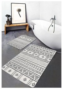 Tappetini da bagno bianchi e neri in set da 2 pezzi 60x100 cm - Mila Home