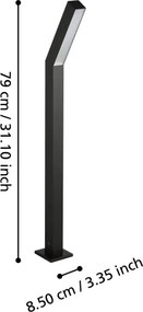 Eglo 900993 - Lampada da esterno LED UGENTO, 2x LED/4,5 W/230 V, IP44, nera