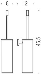 Colombo Plus W4962 Porta Scopino a Parete in ottone Cromo