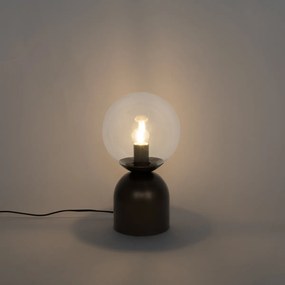 Lampada da tavolo Pallon Trend in bronzo scuro con vetro trasparente