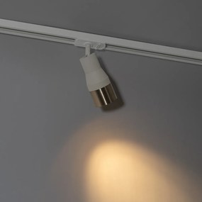 Faretto moderno beige con oro per sistema a binario monofase GU10 50mm - Iconic Kohua