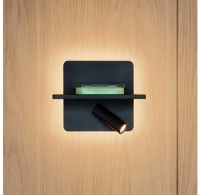 Ideal Lux - Luce Spot da parete a LED PIANO LED/11,5W/230V USB nero