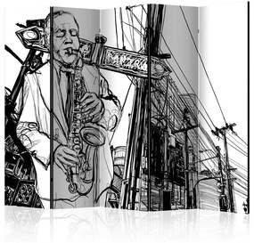 Paravento  Saxophone recital on Broadway II [Room Dividers]  Colore ---, Dimensioni e Misure 225x172