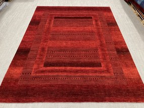 Loribaft Tappeto 380 x 300 Rosso (Iran) Annodato A Mano