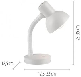 JUST LIGHT. 11080-16 - Lampada da tavolo flessibile FLEXI 1xE27/25W/230V bianca