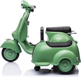 Piaggio Vespa con Sidecar Small Elettrica 6V per Bambini Verde...